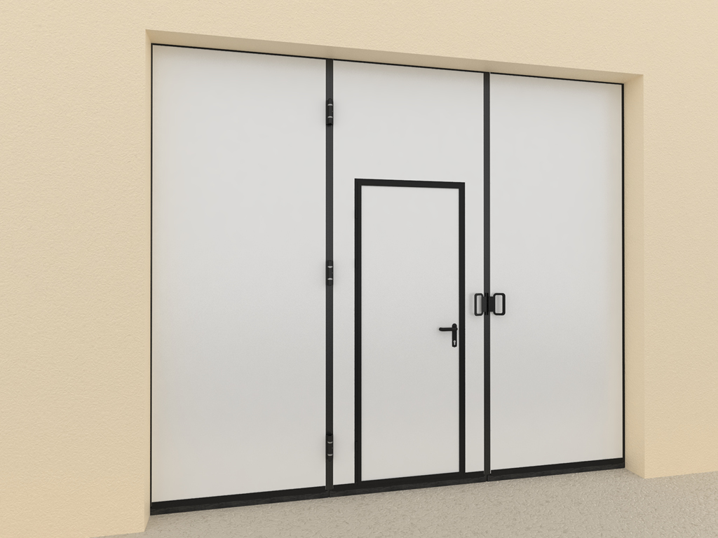 Калитка в алюминиевой раме. Стандартный цвет рамы – RAL 9005 (черный).